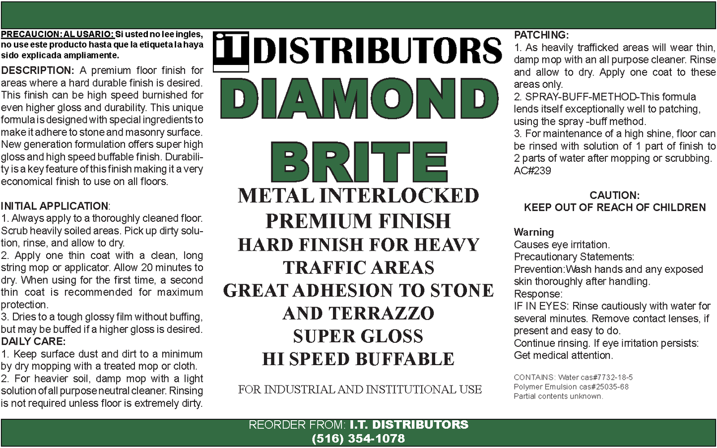 243-Diamond Brite Floor Care