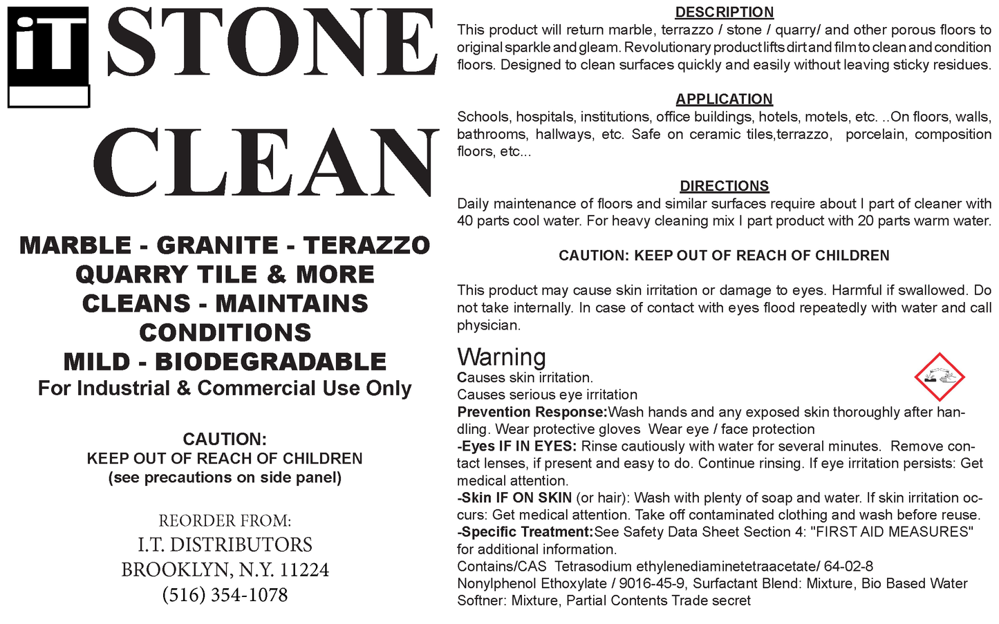 241-Marble/Stone Floor Cleaner & Restorer